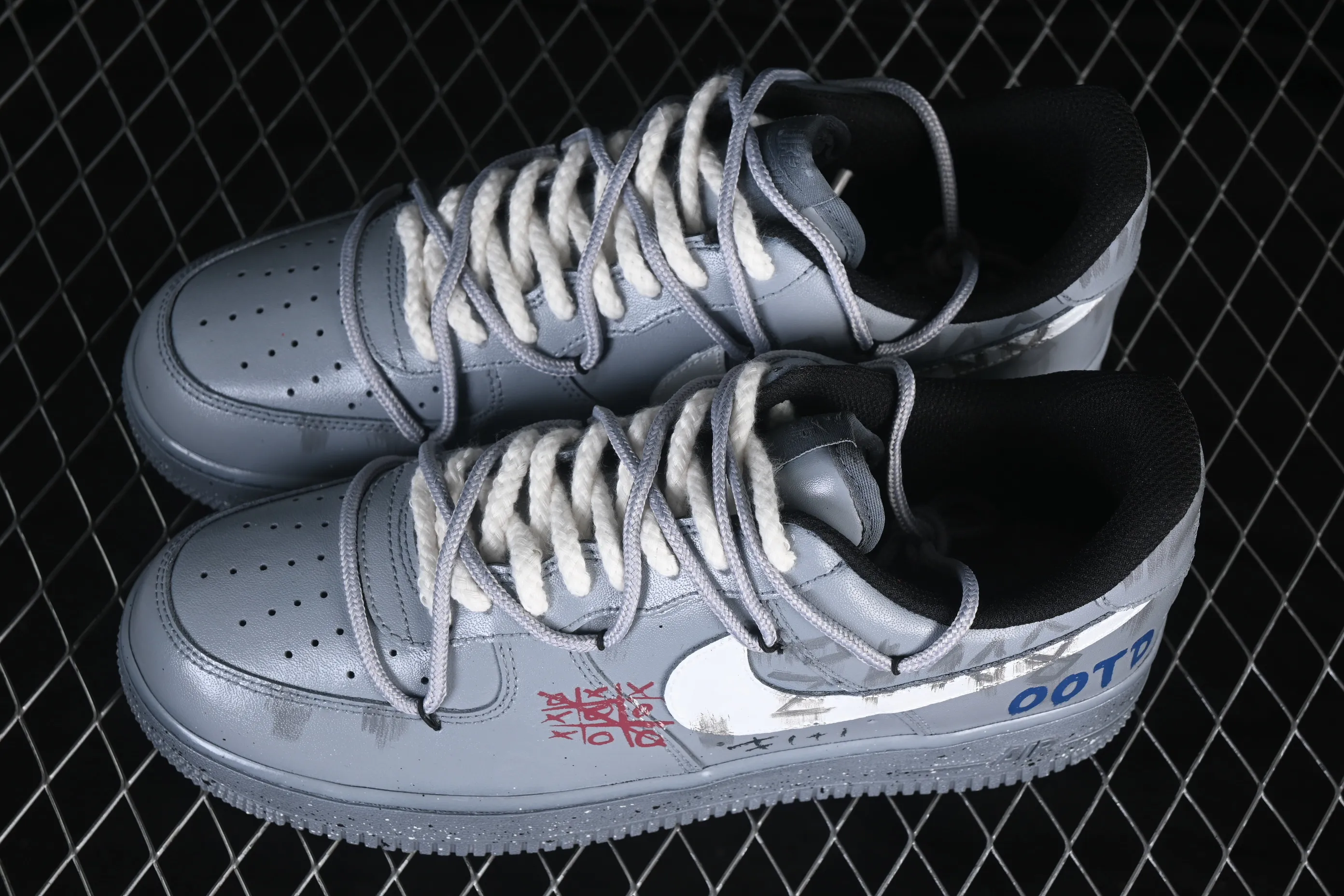All categories Nk Air Force 1 Air Force series Nk Air Force 1 Low Air Force low-top Nike Air Force 1'07 Low "ootp" Hand-painted graffiti Cement wall Air Force 1 low-top casual sneakers CW2288-110